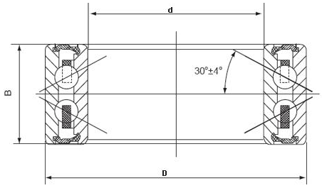 Condizionatore d'aria dei cuscinetti a sfera che sopporta 4607 - 6AC2RS 35mm x 62mm x 21mm 0
